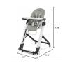 imagePeg Perego Siesta Grow with Baby Folding High Chair ampamp Recliner Height Adjustable Quick Clean ampamp Easy Push Wheels for Babies ampamp Toddlers Made in Italy Ambiance Brown WhiteIce Grey