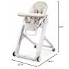 imagePeg Perego Siesta Grow with Baby Folding High Chair ampamp Recliner Height Adjustable Quick Clean ampamp Easy Push Wheels for Babies ampamp Toddlers Made in Italy Ambiance Brown WhiteAquarelle White