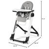 imagePeg Perego Siesta Grow with Baby Folding High Chair ampamp Recliner Height Adjustable Quick Clean ampamp Easy Push Wheels for Babies ampamp Toddlers Made in Italy Ambiance Brown WhiteWonder Grey Grey
