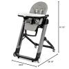 imagePeg Perego Siesta Grow with Baby Folding High Chair ampamp Recliner Height Adjustable Quick Clean ampamp Easy Push Wheels for Babies ampamp Toddlers Made in Italy Ambiance Brown WhiteAmbiance Grey Grey