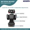 imagePeg Perego Viaggio Flex 120 Booster 4D Total Adjust for Safety ampamp Comfort No Armrests Compact Fold for Travel 40120 lbs Made in Italy Licorice BlackMonza
