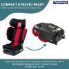 imagePeg Perego Viaggio Flex 120 Booster 4D Total Adjust for Safety ampamp Comfort No Armrests Compact Fold for Travel 40120 lbs Made in Italy Licorice BlackCrystal Black