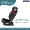imagePeg Perego Viaggio Flex 120 Booster 4D Total Adjust for Safety ampamp Comfort No Armrests Compact Fold for Travel 40120 lbs Made in Italy Licorice BlackLicorice