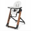 imagePeg Perego Siesta Grow with Baby Folding High Chair ampamp Recliner Height Adjustable Quick Clean ampamp Easy Push Wheels for Babies ampamp Toddlers Made in Italy Ambiance Brown WhiteAmbiance Brown White