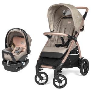 imagePeg Perego Booklet 50 Travel System  Includes Booklet 50 Baby Stroller and The Primo Viaggio 435 Infant Car Seat  Made in Italy  Mon Amour Beige ampamp Pink