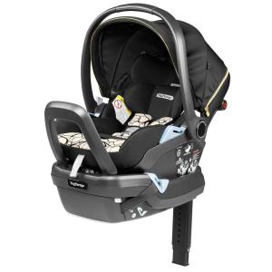 imagePeg Perego Primo Viaggio 435 Lounge  Reclining Rear Facing Infant Car Seat  Includes Base with Load Leg ampamp AntiRebound Bar  for Babies 4 to 35 lbs  Made in Italy  True Black BlackGraphic Gold