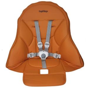 imagePeg Perego SiestaPrima Pappa Zero 3 high chair replacement upholstery with seat belt Ice GreyArancia Orange