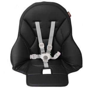 imagePeg Perego SiestaPrima Pappa Zero 3 high chair replacement upholstery with seat belt Ice GreyLicorice Black