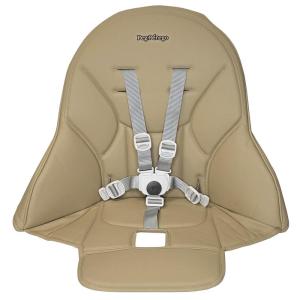imagePeg Perego SiestaPrima Pappa Zero 3 high chair replacement upholstery with seat belt Ice GreyNoce Beige