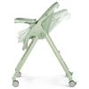 imagePeg Perego Living Grow with Baby Folding High Chair ampamp Recliner Height Adjustable Quick Clean ampamp Easy Push Wheels for Babies ampamp Toddlers Made in Italy True BlackSage