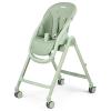 imagePeg Perego Living Grow with Baby Folding High Chair ampamp Recliner Height Adjustable Quick Clean ampamp Easy Push Wheels for Babies ampamp Toddlers Made in Italy True BlackSage