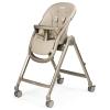 imagePeg Perego Living Grow with Baby Folding High Chair ampamp Recliner Height Adjustable Quick Clean ampamp Easy Push Wheels for Babies ampamp Toddlers Made in Italy True BlackSpace Sand