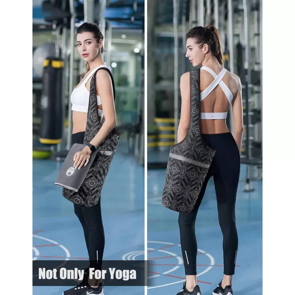 IUGA Yoga Mat Bag with Large Size Pocket &amp; Inner Zipper Pocket, Yoga Carrier Bag Fit Most Yoga Mat Size
