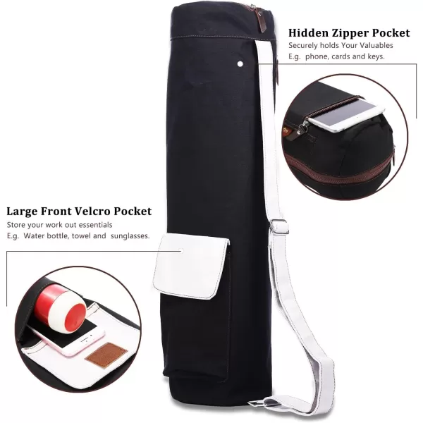 IUGA Yoga Mat Bag with Large Size Pocket &amp; Inner Zipper Pocket, Yoga Carrier Bag Fit Most Yoga Mat Size