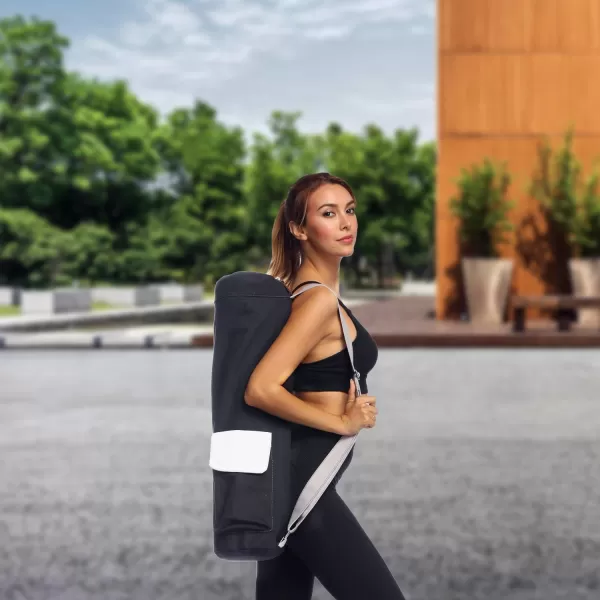 IUGA Yoga Mat Bag with Large Size Pocket &amp; Inner Zipper Pocket, Yoga Carrier Bag Fit Most Yoga Mat Size