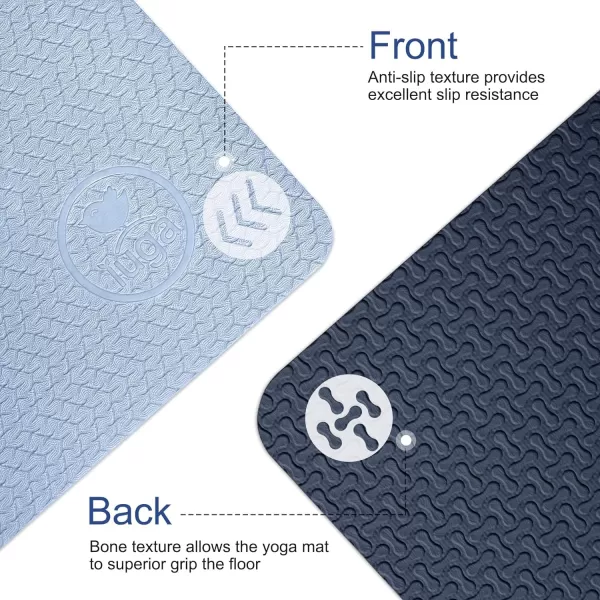IUGA Yoga Mat Non Slip Anti-tear Yoga Mats Eco Friendly Hot Yoga Mat Thick Workout &amp; Exercise Mat for Yoga, Pilates and Fitness 