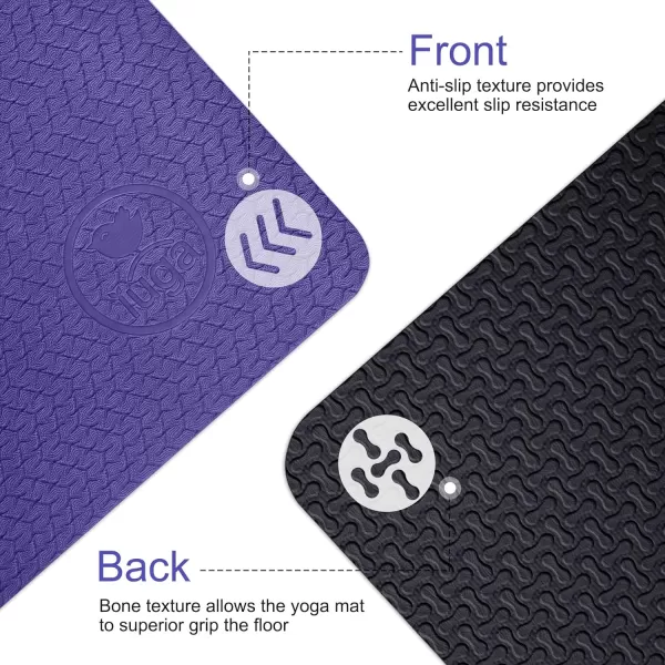 IUGA Yoga Mat Non Slip Anti-tear Yoga Mats Eco Friendly Hot Yoga Mat Thick Workout &amp; Exercise Mat for Yoga, Pilates and Fitness 