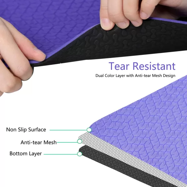 IUGA Yoga Mat Non Slip Anti-tear Yoga Mats Eco Friendly Hot Yoga Mat Thick Workout &amp; Exercise Mat for Yoga, Pilates and Fitness 