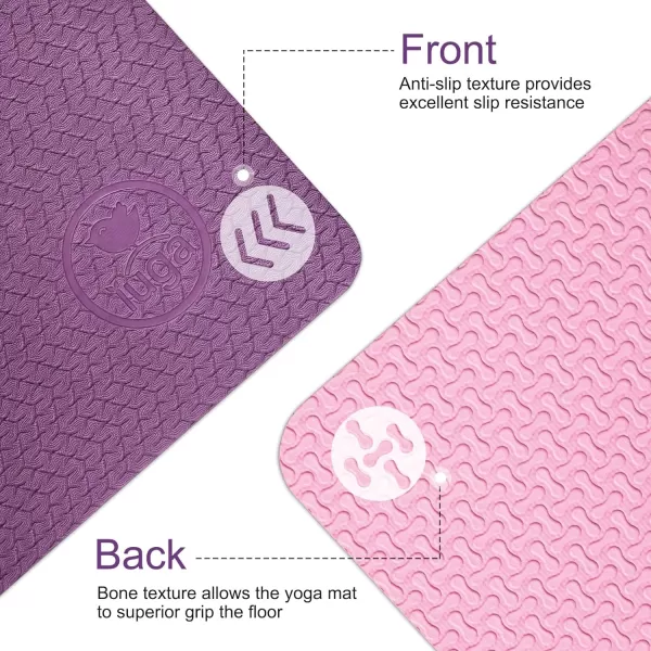 IUGA Yoga Mat Non Slip Anti-tear Yoga Mats Eco Friendly Hot Yoga Mat Thick Workout &amp; Exercise Mat for Yoga, Pilates and Fitness 