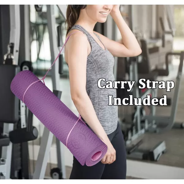 IUGA Yoga Mat Non Slip Anti-tear Yoga Mats Eco Friendly Hot Yoga Mat Thick Workout &amp; Exercise Mat for Yoga, Pilates and Fitness 