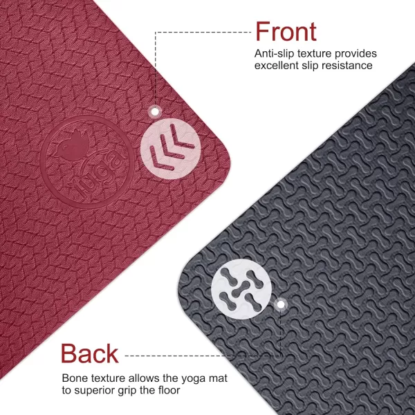IUGA Yoga Mat Non Slip Anti-tear Yoga Mats Eco Friendly Hot Yoga Mat Thick Workout &amp; Exercise Mat for Yoga, Pilates and Fitness 