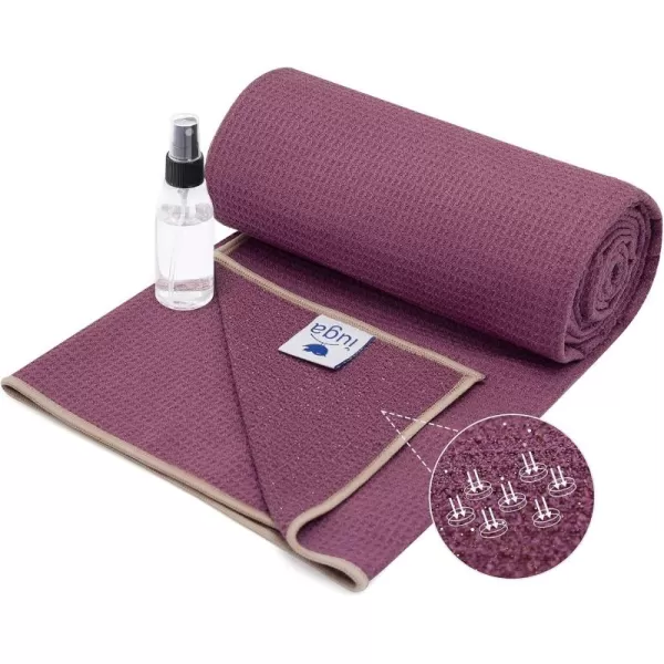 IUGA Yoga Towel Non Slip Soft Yoga Mat Towel Sweat Absorbent Hot Yoga Towel Spray Bottle Included