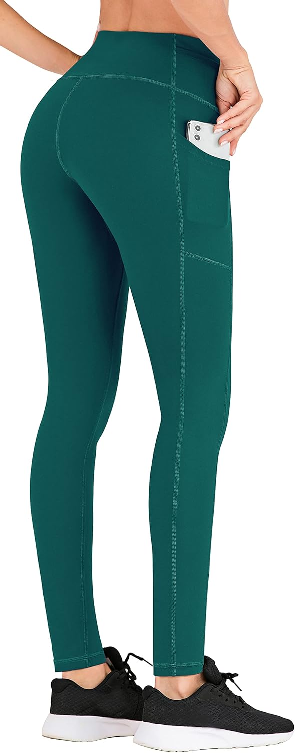 Colorful Tie Dye Women's Yoga Leggings With Pockets - High Waisted Tummy Control Workout Pants