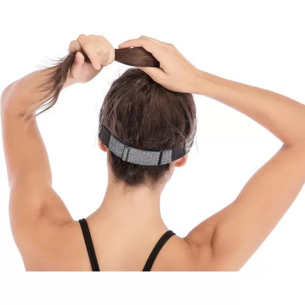 IUGA Adjustable Headbands for Women Non Slip Stretchy Workout Sweatbands for Sports Yoga Fitness Running Hairbands Bike Helmet Friendly Fits All Women &amp; Men