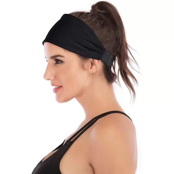 IUGA Adjustable Headbands for Women Non Slip Stretchy Workout Sweatbands for Sports Yoga Fitness Running Hairbands Bike Helmet Friendly Fits All Women &amp; Men