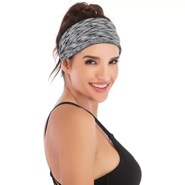 IUGA Adjustable Headbands for Women Non Slip Stretchy Workout Sweatbands for Sports Yoga Fitness Running Hairbands Bike Helmet Friendly Fits All Women &amp; Men
