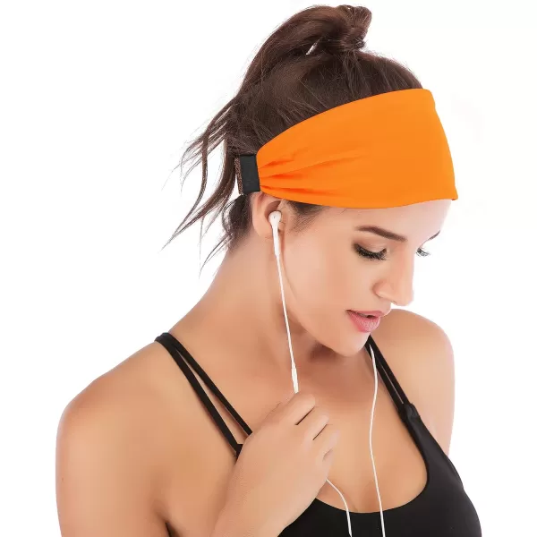 IUGA Adjustable Headbands for Women Non Slip Stretchy Workout Sweatbands for Sports Yoga Fitness Running Hairbands Bike Helmet Friendly Fits All Women &amp; Men