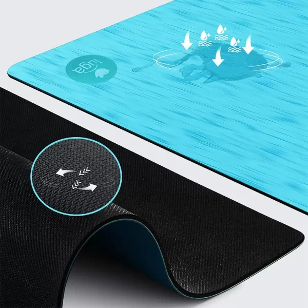 IUGA Pro Yoga Mat Non Slip Hot Yoga Mat Anti-tear Exercise Mat Eco Friendly Yoga Mats with SGS Certified Material Free Carrying Strap Included