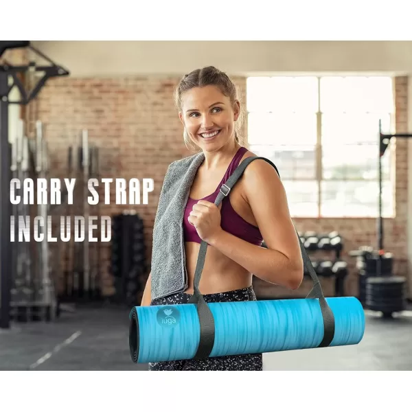 IUGA Pro Yoga Mat Non Slip Hot Yoga Mat Anti-tear Exercise Mat Eco Friendly Yoga Mats with SGS Certified Material Free Carrying Strap Included