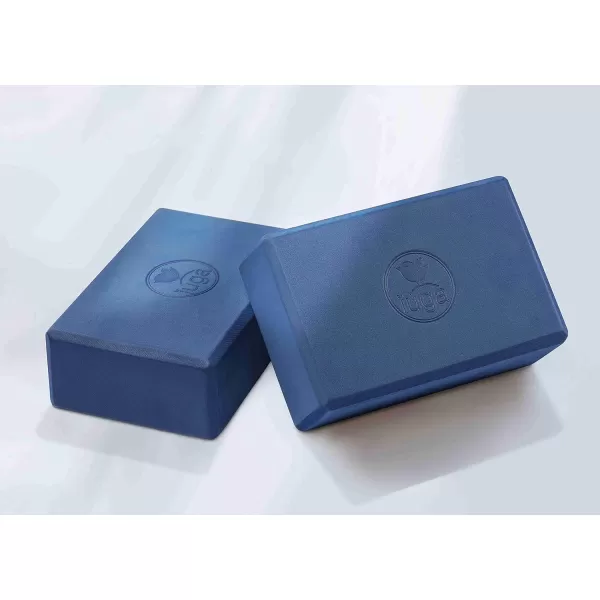 IUGA Yoga Blocks 2 Pack With Strap Non Slip High Density 9"x6"x3" Solid &amp; Cork Yoga Block With Yoga Strap to Improve Strength Balance for Yoga Pilates Meditation
