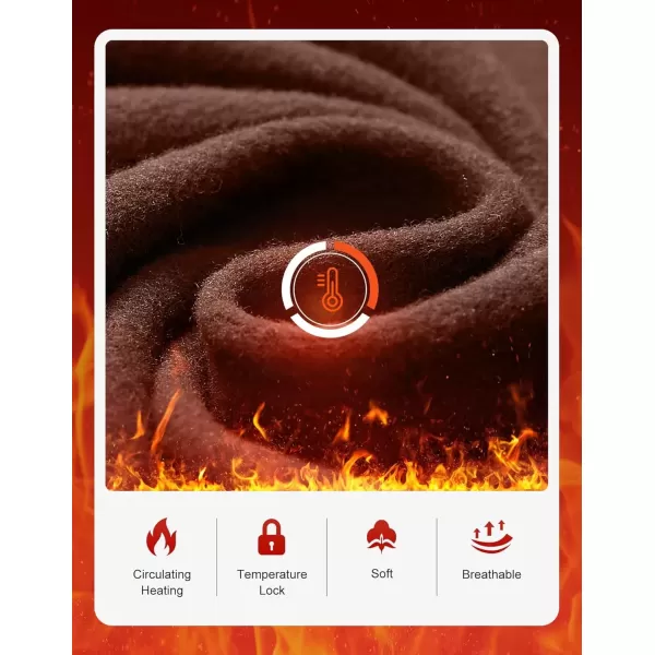 imageIUGA Fleece Lined Bootcut Yoga Pants with Pockets for Women Thermal Bootleg Pants Winter Workout Flare LeggingsBrown