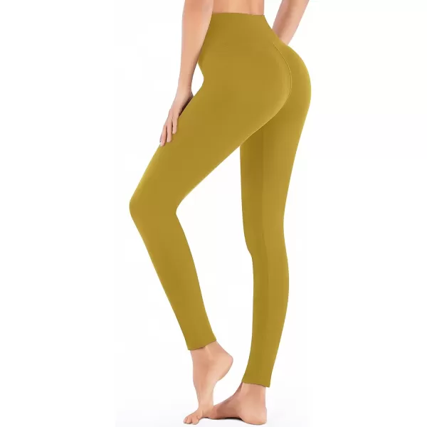 imageIUGA High Waisted Leggings for Women Running Workout Leggings with Inner Pocket Yoga Pants for WomenAuric Gold