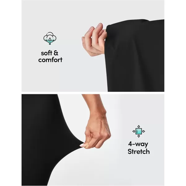 imageIUGA High Waisted Leggings for Women Running Workout Leggings with Inner Pocket Yoga Pants for WomenBlack
