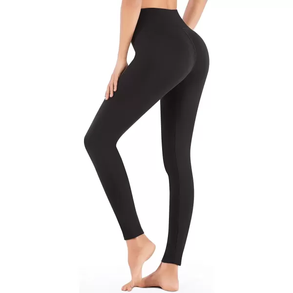 imageIUGA High Waisted Leggings for Women Running Workout Leggings with Inner Pocket Yoga Pants for WomenBlack
