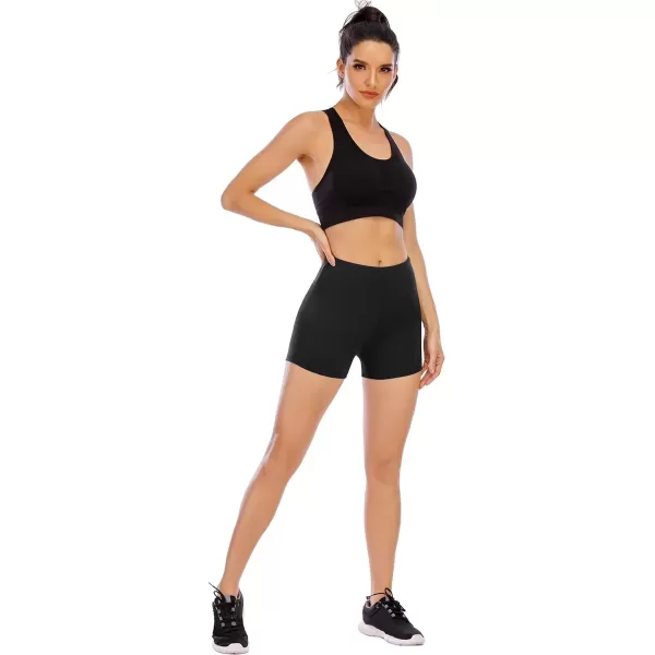 imageIUGA High Waisted Leggings for Women Running Workout Leggings with Inner Pocket Yoga Pants for WomenBlack Shorts