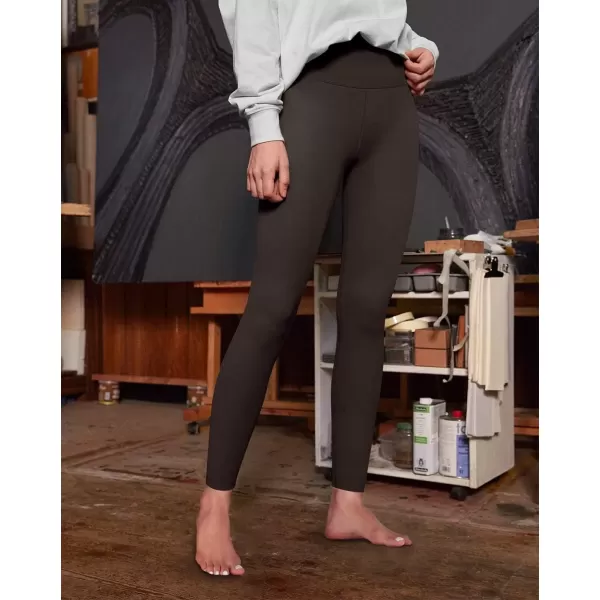 imageIUGA High Waisted Leggings for Women Running Workout Leggings with Inner Pocket Yoga Pants for WomenDark Coffee