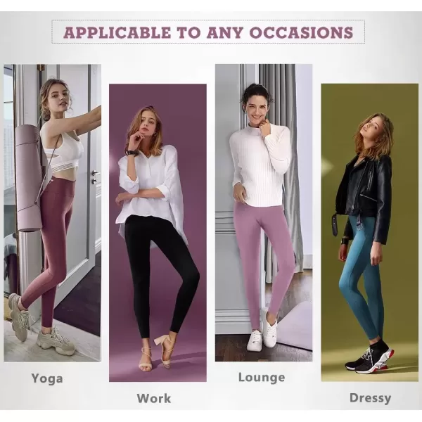 imageIUGA High Waisted Leggings for Women Running Workout Leggings with Inner Pocket Yoga Pants for WomenGray