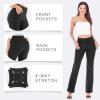 imageIUGA Bootcut Yoga Pants with Pockets for Women Wide Leg Pants High Waist Workout Pants Tummy Control Work Pants 4 PocketsBlack 30inseam