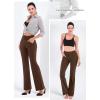 imageIUGA Bootcut Yoga Pants with Pockets for Women Wide Leg Pants High Waist Workout Pants Tummy Control Work Pants 4 PocketsBrown 30inseam