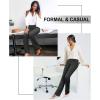 imageIUGA Bootcut Yoga Pants with Pockets for Women Wide Leg Pants High Waist Workout Pants Tummy Control Work Pants 4 PocketsCharcoal 30inseam
