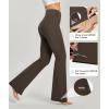 imageIUGA Bootcut Yoga Pants with Pockets for Women Wide Leg Pants High Waist Workout Pants Tummy Control Work Pants 4 PocketsCoffee 30inseam