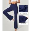 imageIUGA Bootcut Yoga Pants with Pockets for Women Wide Leg Pants High Waist Workout Pants Tummy Control Work Pants 4 PocketsDark Blue 30inseam