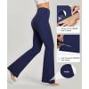 imageIUGA Bootcut Yoga Pants with Pockets for Women Wide Leg Pants High Waist Workout Pants Tummy Control Work Pants 4 PocketsDark Blue 30inseam
