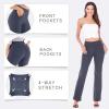 imageIUGA Bootcut Yoga Pants with Pockets for Women Wide Leg Pants High Waist Workout Pants Tummy Control Work Pants 4 PocketsGray 30inseam