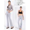 imageIUGA Bootcut Yoga Pants with Pockets for Women Wide Leg Pants High Waist Workout Pants Tummy Control Work Pants 4 PocketsLight Gray 30inseam
