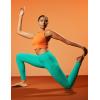 imageIUGA Fleece Lined Leggings with Pockets for Women Thermal Leggings for Women High Waisted Yoga Pants Winter Workout LeggingsAqua Green